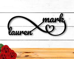personalized sign wedding gift metal
