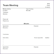 Meeting Notes Template Business Luxury Effective Minutes
