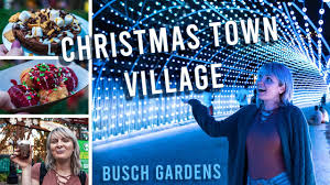 christmas town village at busch gardens