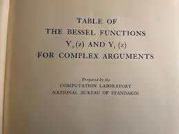 table of the bessel functions y z and
