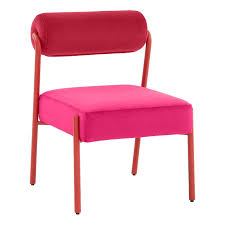 jolene hot pink velvet dining chair