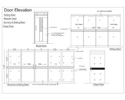 Door Elevation Wood Alum Slide