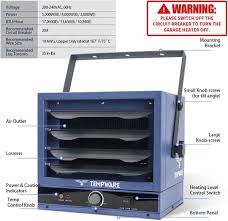 tempware electric garage heater 5000