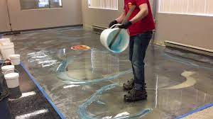how to do amazing metallic epoxy floor
