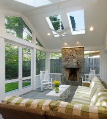 Enclosed Porch With Fireplace Photos