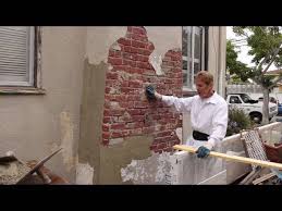 Stucco Plastering A Brick Chimney