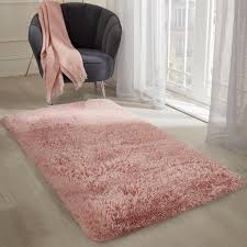 sienna fluffy rug silver