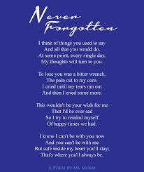 never forgotten poem ms moem