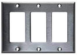 3 Gang Decorator Wall Plate Stainless