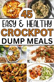healthy crockpot dump meals for dinner