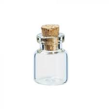 2cm Pack Of 8 Glass Bottles With Cork