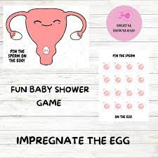 Pin the Sperm on the Egg Baby Shower Game. Impregnate the Egg. - Etsy
