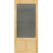 Elmwood Natural Pine Screen Door