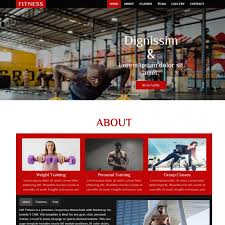 fitness single page template