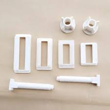 White Plastic Toilet Seat Cover Hinges