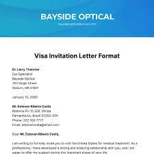 visa invitation letter format template
