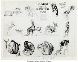 Calder's circus exemplified the playful wit that infused much of calder's subsequent work. Retta Scott Dumbo Circus Animal Model Sheets Animation Art Walt Lot 14137 Heritage Auctions