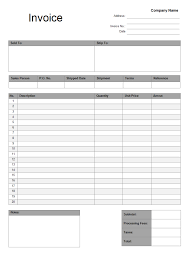 General Invoice Free General Invoice Templates