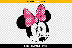 minnie mouse face layered svg free