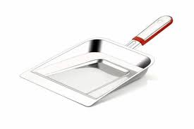 silver stainless steel dust pan at rs