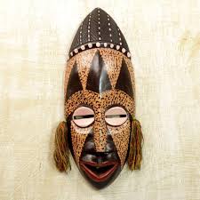 African Wood Mask Calm And Patient