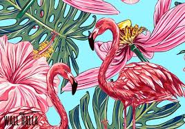 tropical flamingo wallpaper