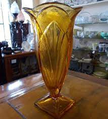 An Art Deco Amber Colour Vase South