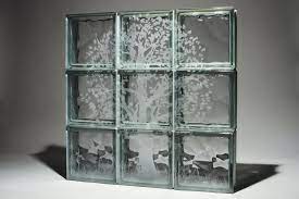 laser etched glass block windows or