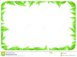 Green Border Made Of Leaves With Space Text Stock Illustration