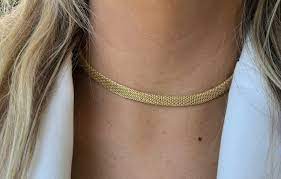 Mesh Necklace , 18 K Goldfilled Mesh Necklace , Mesh Chain,gold Necklace,  Dainty Necklace, Layering Necklace, Thick Gold Choker,gold Mesh - Etsy  Denmark