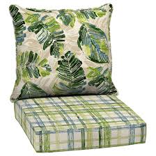 polyester palm leaves plaid green