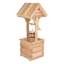 Decorative Wooden Wishing Well Outdoor