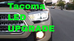 Led Headlight Bulb Upgrade Swap In 2017 Toyota Tacoma H11
