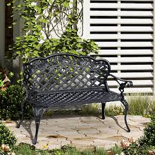 Garden Bench Cast Aluminium Backrest