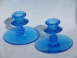 Retro Vintage Glass Candle Holders