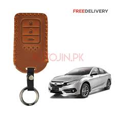 honda civic leather key cover brown in