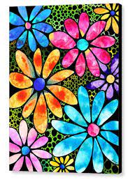 Colorful Flower Art Print From Painting