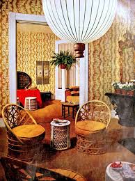 golden yellow midcentury living room