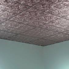 ceiling tile in crosshatch silver