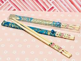 bamboo chopsticks pink
