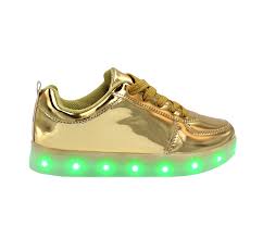 Galaxy Led Shoes Light Up Usb Charging Low Top Kids Sneakers Gold Glossy Galaxy Led Shoes