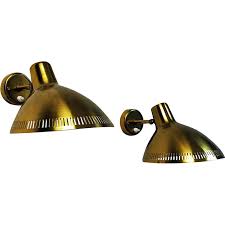 Pair Of Vintage Brass Wall Sconces By