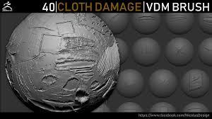 zbrush cloth damage vdm brush 3d
