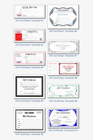 available gift certificate templates