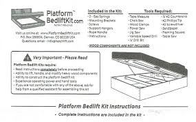 Platform Bedlift Kits Installation