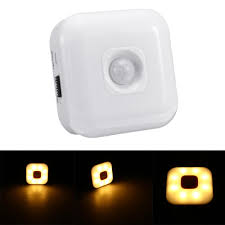 1w Usb Rechargeable 8 Led Pir Motion Sensor Night Light Warm White White Cabinet Closet Lamp Sale Banggood Com