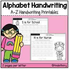 alphabet handwriting practice a z