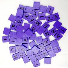 Purple Scrabble Letter Needle Minder