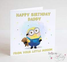 Happy friday and thanks for visiting! Minions Birthday Card Dad Daddy Your Little Minion Ebay