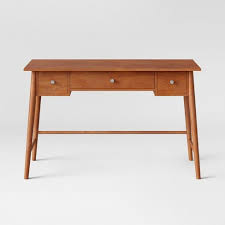 Danish mid century modern teak desk retro vintage 60s. Amherst Wood Writing Desk With Drawers Brown Project 62 Target
